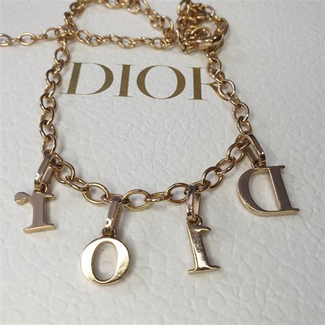 dior matching necklace|dior letters necklace value.